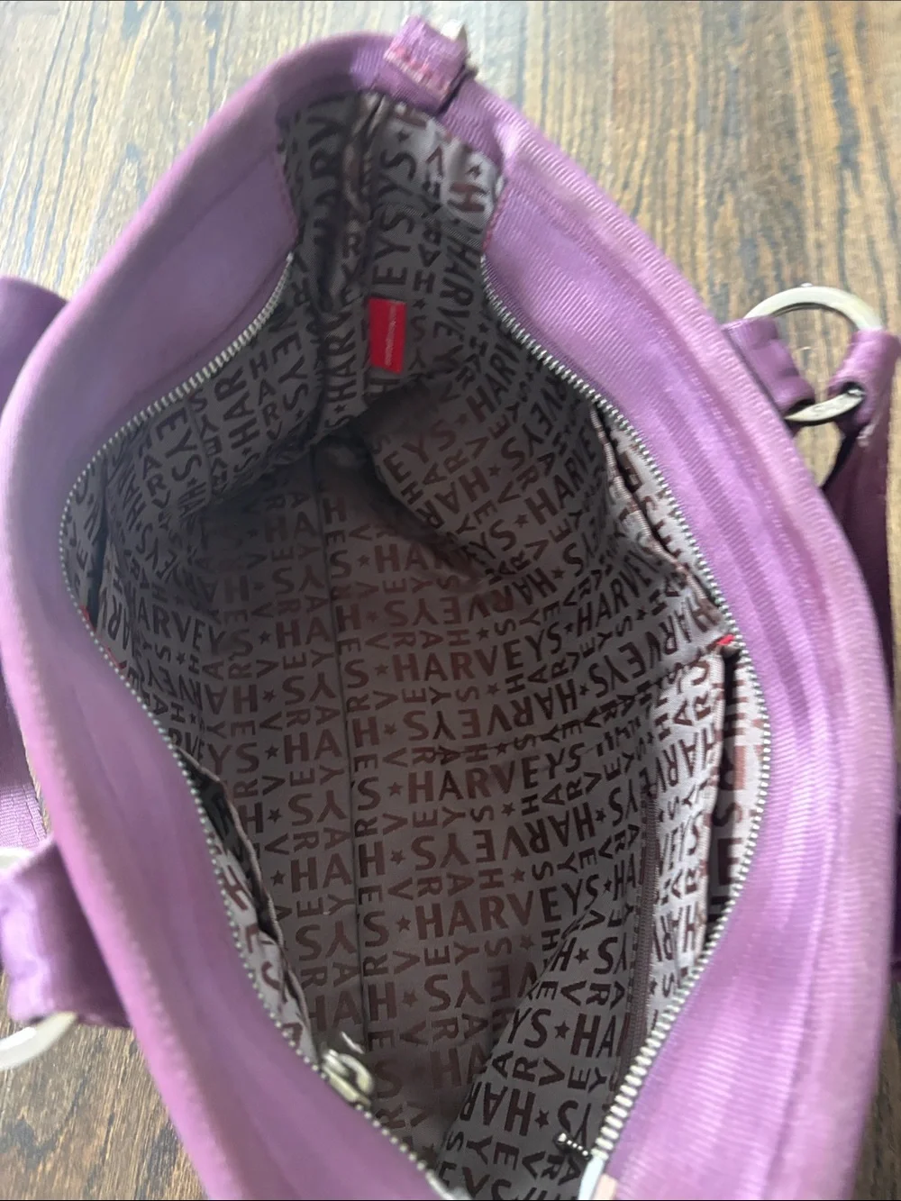 Plum Woven Tote Handbag with Adjustable Strap-by Harvey’s